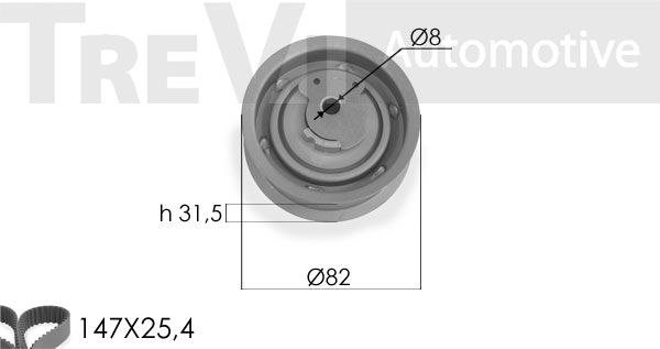 TREVI AUTOMOTIVE Hammasrihma komplekt KD1289